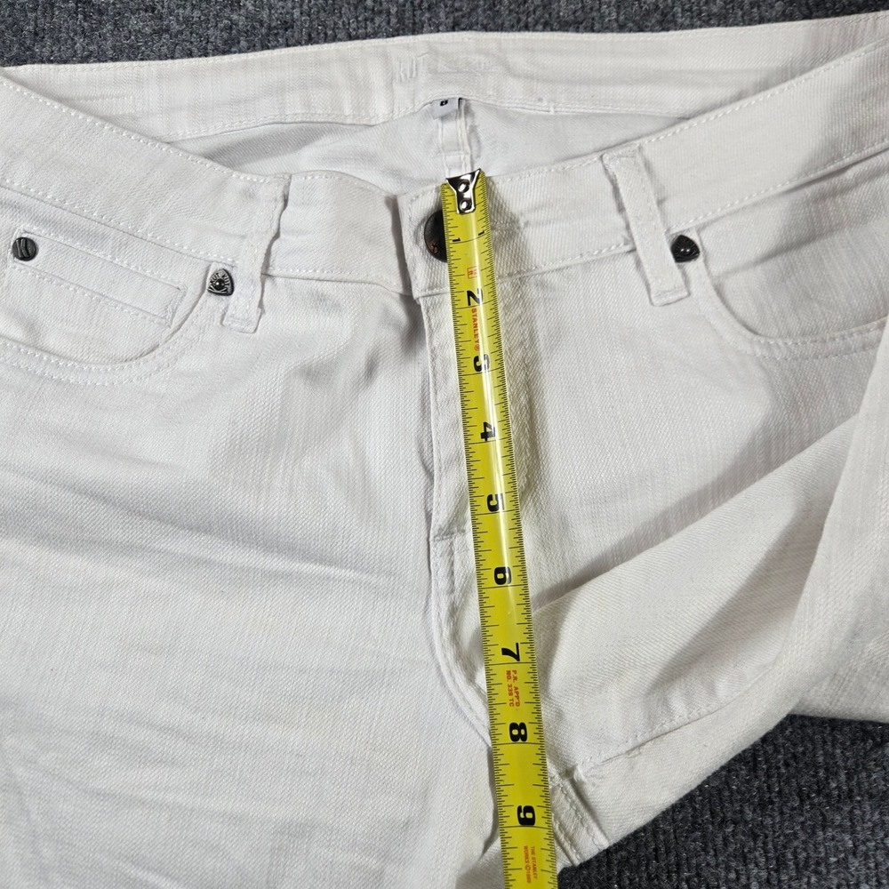 Kut from the Kloth Bermuda Shorts Womens 8 White Denim Mid Rise - Picture 12 of 14